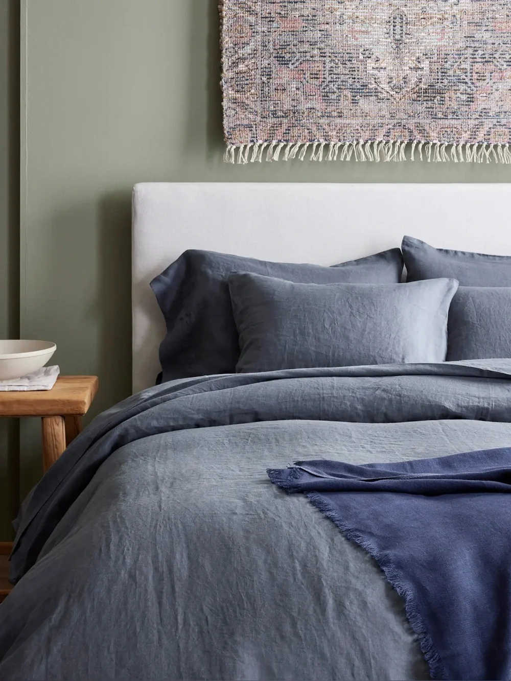 NWOT Quince European Linen Duvet Cover Set In Nightfall - Full/Queen With Shams - Picture 1 of 9